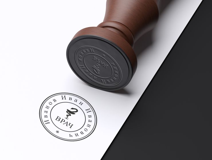 Изготовление печати для врача в СПб