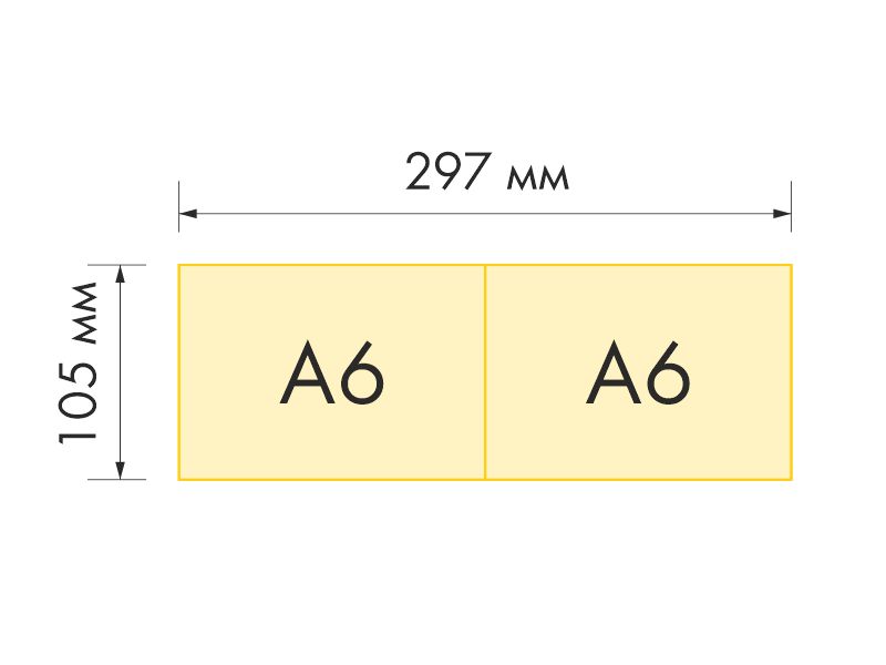 Горизонтальный каталог А6 (в развороте 297х105 мм)