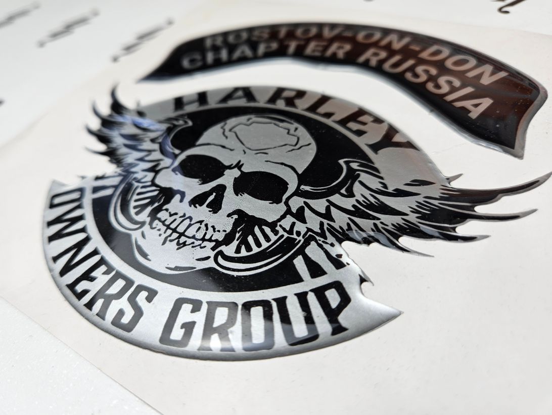 3Д эмблема для клуба байкеров