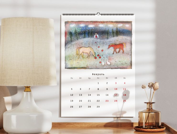Печать перекидных настенных календарей