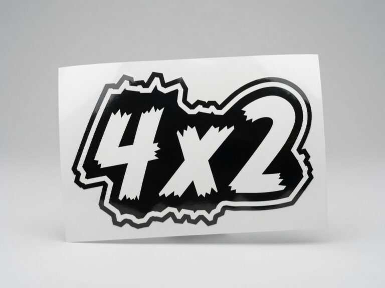 Виниловая наклейка 4×2 на подложке — печать для авто
