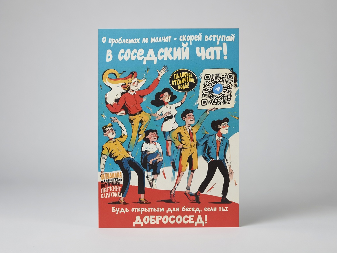 Листовка с QR в мессенджер — печать для локального продвижения