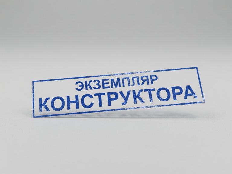 Оттиск штампа «экземпляр конструктора»