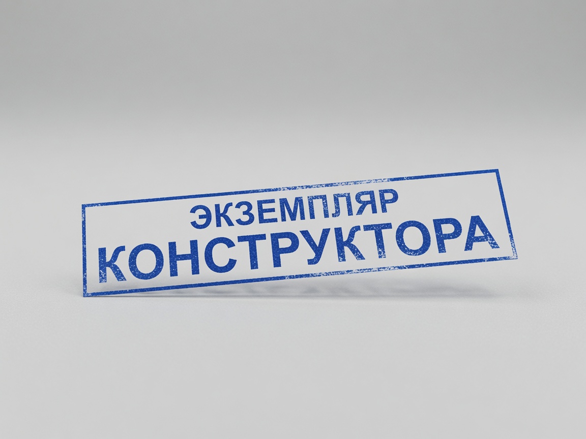 Оттиск штампа «экземпляр конструктора»